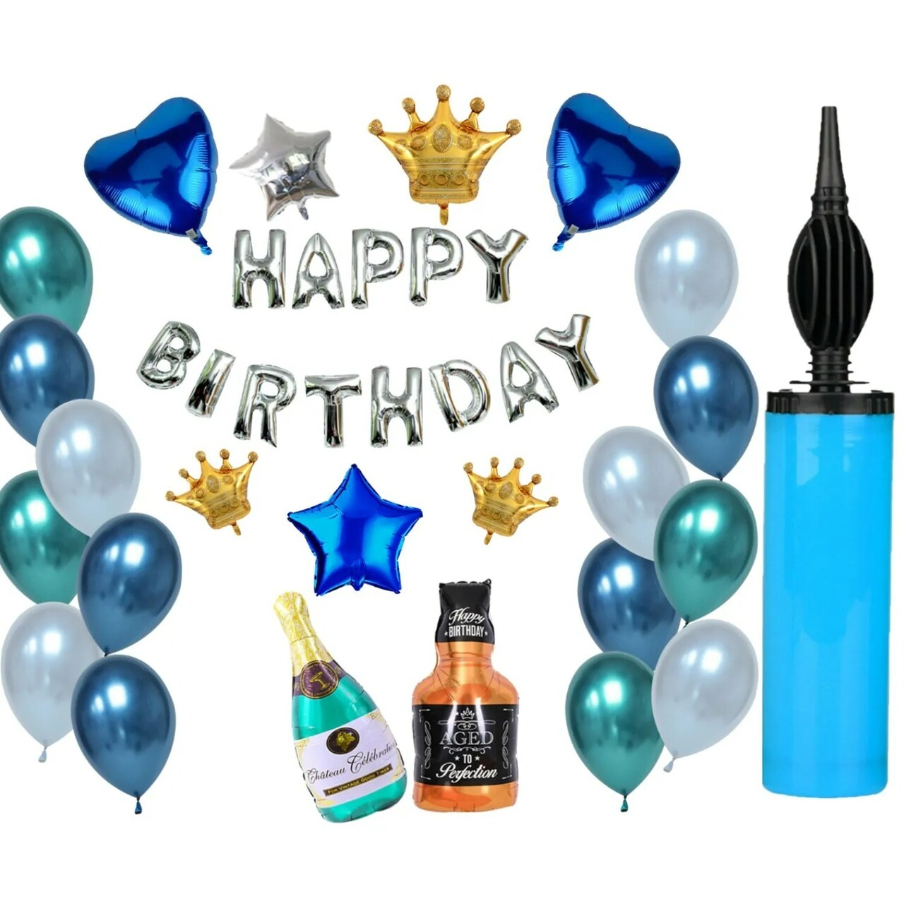 Cheers Themed Birthday Party Decoration Balloon Set with Pump